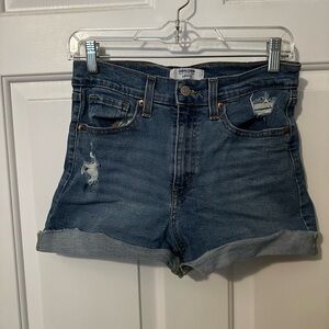 Denizen from Levi's Women's Distressed Blue Jean Shorts